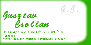 gusztav csollan business card